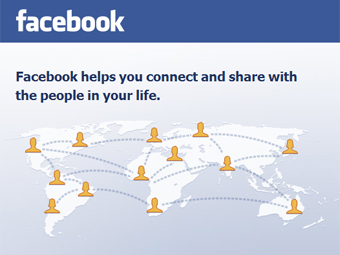 Скриншот сайта Facebook