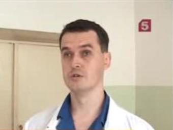 Один из организаторов митинга Игорь Шлаганов. Кадр телекомпании "Петербург - пятый канал"