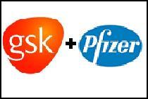 Логотипы компаний GlaxoSmithKline PLC и Pfizer Inc.