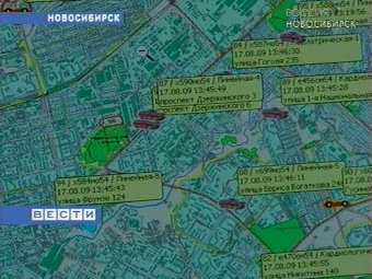 Система спутниковой навигации бригад скорой помощи Новосибирска. Кадр телеканала "Россия"