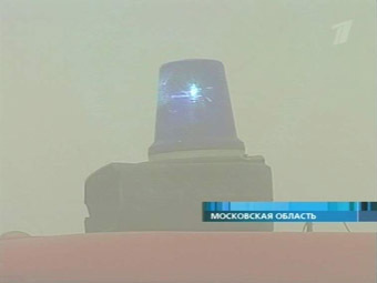 Дым от торфяного пожара. Кадр Первого канала, архив