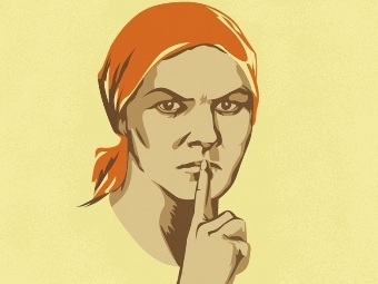 Фрагмент агитационного плаката "Не болтай!". Иллюстрация с сайта plakaty.ru